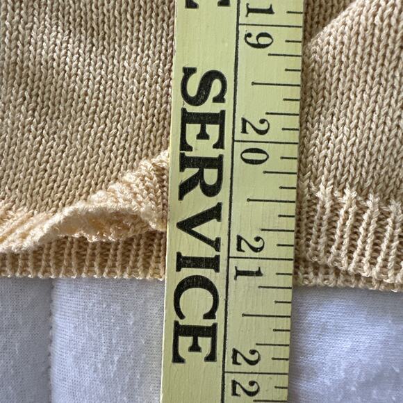 Vintage BIBELOT Sweater Womens Large Yellow Cardigan Floral Retro Dainty Cottage - Picture 8 of 8